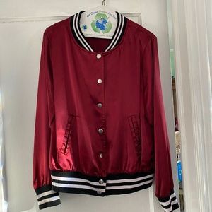 Forever 21 Red & Black Varsity Jacket